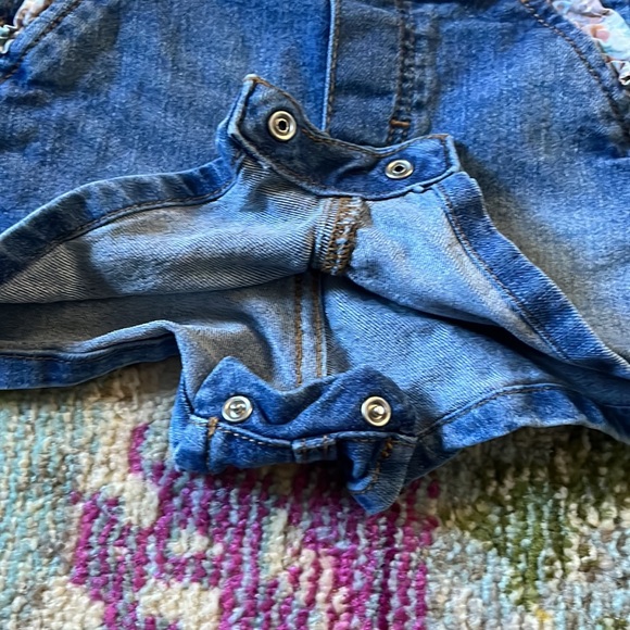 Oshkosh Denim Floral Shortall Overalls - Picture 5 of 8